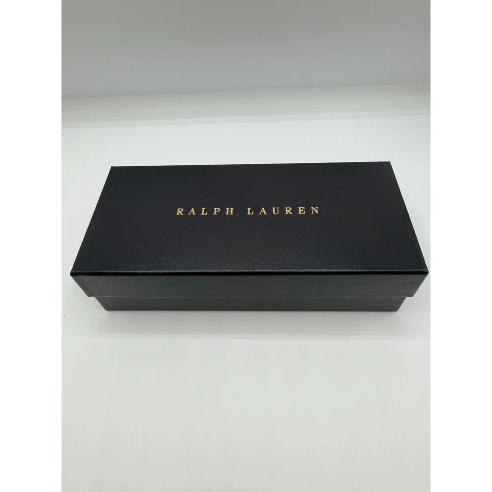 Ralph Lauren Eyeglasses Sunglasses Case Box w/ Cloth Authentic Black EUC Set